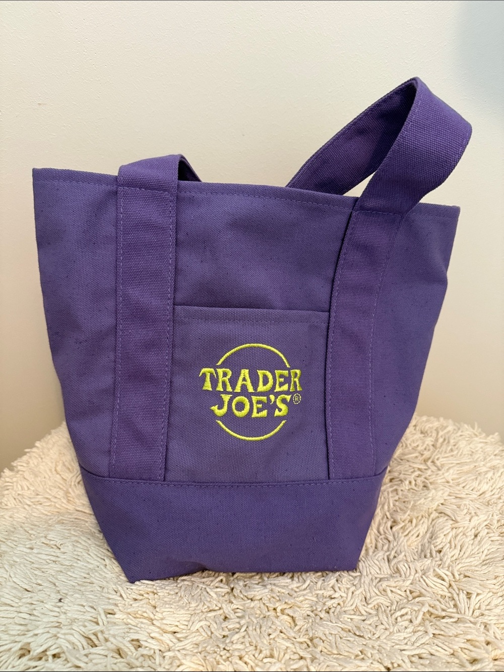 Trader Joe’s mini Purple Canvas Tote Bag